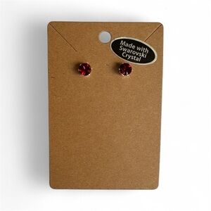 Swarovski Ruby Red Crystal Earrings
